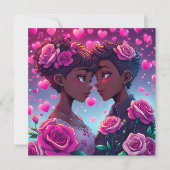 LHBT-koppel Anime Gepersonaliseerde Valentijnsdag Kaart (Voorkant)