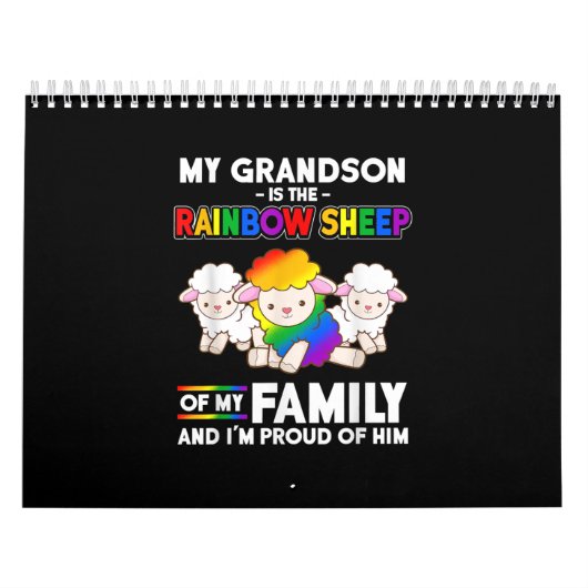 LHBT Mijn kleinzoon is regenboog schaap van famili Kalender (Hoes)