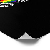 LHBT Pride Skeleton Halloween Gothic Heart Classic Poster (Hoek)