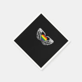 LHBT Pride Skeleton Halloween Gothic Heart Classic Servet (Hoek)