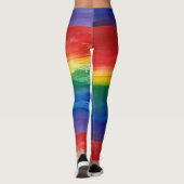 LHBT Pride Waterverf Rainbow Pattern Leggings (Achterkant)