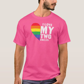 LHBT Queer Pride sociale beweging Love My Two Uncl T-shirt