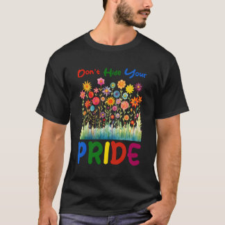 LHBT Queer Pride sociale beweging verberg je P T-shirt