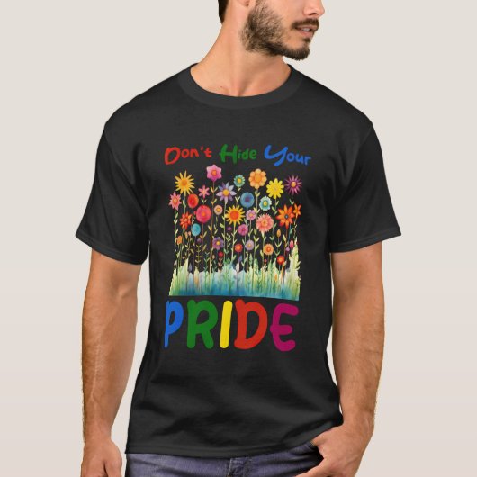 LHBT Queer Pride sociale beweging verberg je P T-shirt (Voorkant)