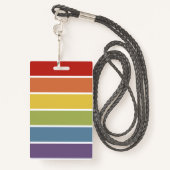 LHBT Rainbow Muted Kleur Gepersonaliseerd Badge (Achterkant met draagriem)