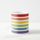 LHBT Rainbow Muted Kleur Gepersonaliseerd Koffiemok (Center)