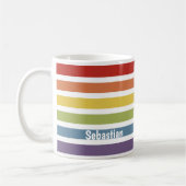 LHBT Rainbow Muted Kleur Gepersonaliseerd Koffiemok (Links)