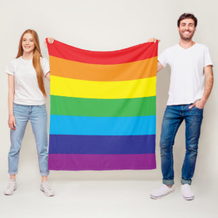 LHBT Rainbow Stripes LHBT Fleece Deken
