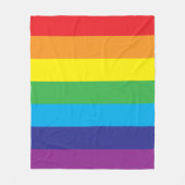 LHBT Rainbow Stripes LHBT Fleece Deken (Voorkant)