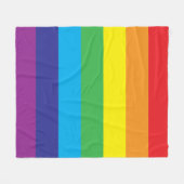 LHBT Rainbow Stripes LHBT Fleece Deken (Voorkant (Horizontaal))