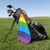 LHBT Rainbow Stripes LHBT Golfhanddoek (Groen)
