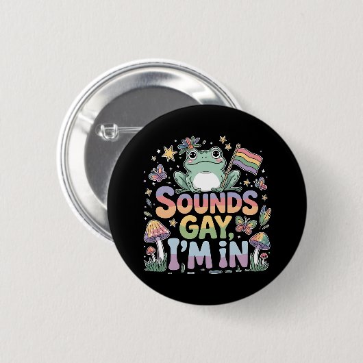 LHBT-trots klinkt gay Ik ben in Ronde Button 5,7 Cm (Voorkant /achterkant)