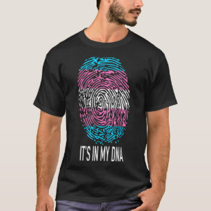 LHBT-vingerafdruk in mijn DNA-transgender-trots T-shirt