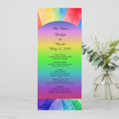 LHBTQ Biseksueel Huwelijk Programma & Menu (Staand voorkant)