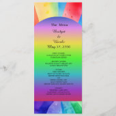 LHBTQ Biseksueel Huwelijk Programma & Menu (Voorkant)