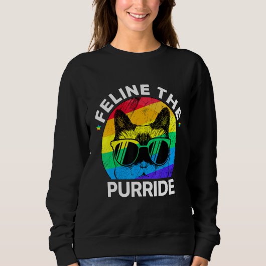 LHBTQ Gay Pride Kat Feline De Purride Trui (Voorkant)