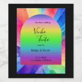 LHBTQ Mensenrechten Bruiloft Wijn Etiket (Enkel label)