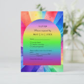 LHBTQ transgender bruiloft RSVP Kaartje (Staand voorkant)