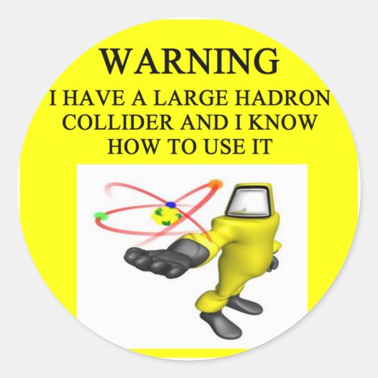 LHC Large Hadron Collider Ronde Sticker (Voorkant)