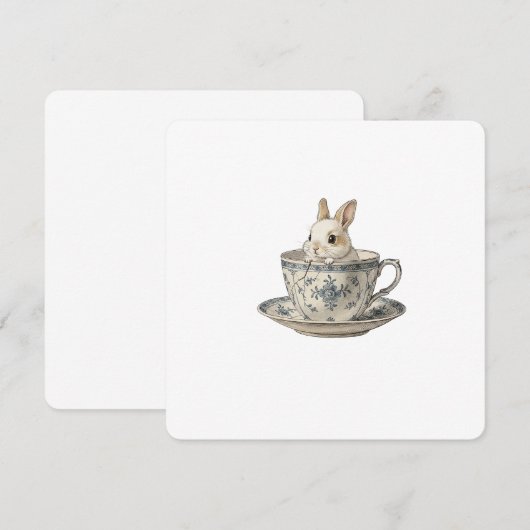 L'heure du thé bedankkaart (Voorkant / Achterkant)