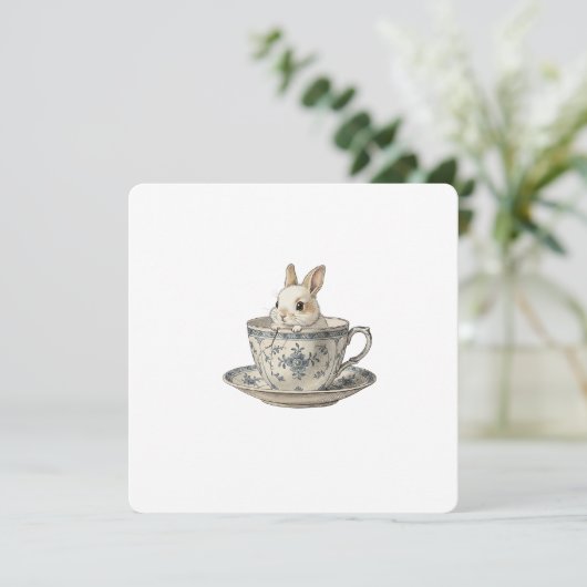 L'heure du thé bedankkaart (Staand voorkant)