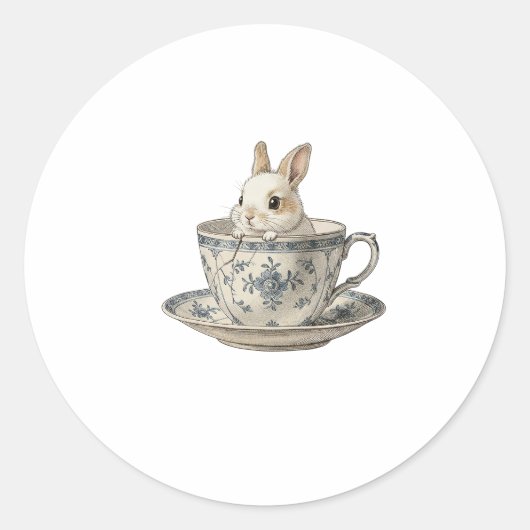 L'heure du thé ronde sticker (Voorkant)