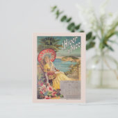 L'Hiver à Nice Vintage Poster 1892 Briefkaart (Staand voorkant)