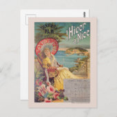 L'Hiver à Nice Vintage Poster 1892 Briefkaart (Voorkant / Achterkant)