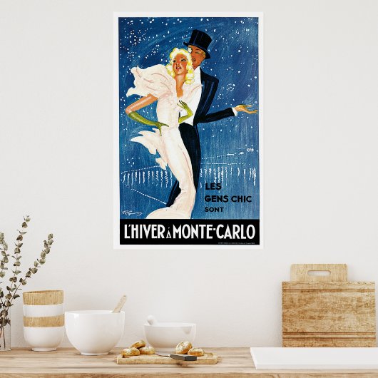 L'Hiver Monte Carlo Monaco  Poster (Keuken)