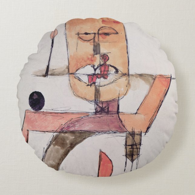 L'Homme est la Bouche du Seigneur Rond Kussen (Voorkant)