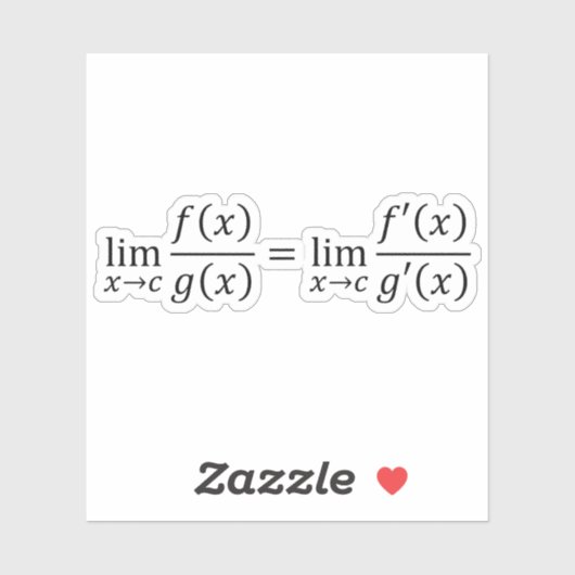 L'Hopital-regel - Wiskunde- en rekengrondslagen Sticker (Vel)