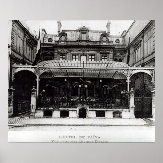 L'Hotel de Paiva op de Champs-Elyses Poster (Voorkant)