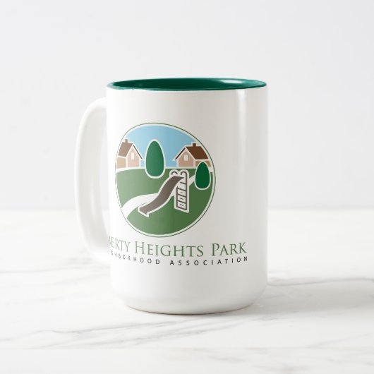 LHPNA-Mok Tweekleurige Koffiemok (Voorkant links)