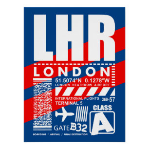 LHR London Airport Perfect Poster