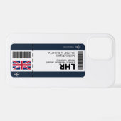 LHR London Boarding Pass - London Ticket iPhone Hoesje (Achterkant horizontaal)