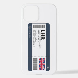 LHR London Boarding Pass - London Ticket iPhone 12 Hoesje