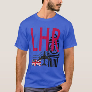 LHR LUCHTHAVENCODE BAGAGAGE LABEL LONDON HEATHROW T-SHIRT