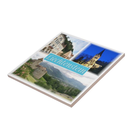 LI003 VADUZ Liechtenstein, Tegeltje (Zijkant)