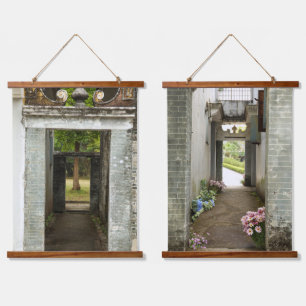 Li Garden Serie: Gangen van Tranquiliteit Hangend Wandkleed