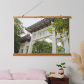 Li Garden-serie: toegangspoort tot sereniteit Hangend Wandkleed (Slaapkamer)