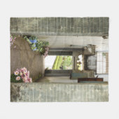 Li Garden Series: Floral Corridor  Fleece Deken (Voorkant (Horizontaal))