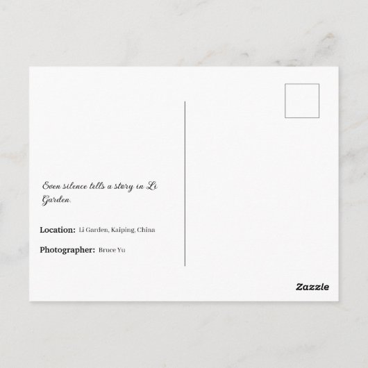 Li garden Series - Hidden Elegance Card Briefkaart (Achterkant)