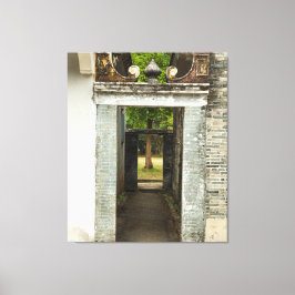 Li Garden Series: Serene Corridor Canvas Afdruk