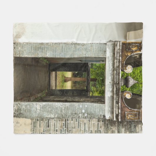 Li Garden Series: Serene Corridor Fleece Deken (Voorkant (Horizontaal))