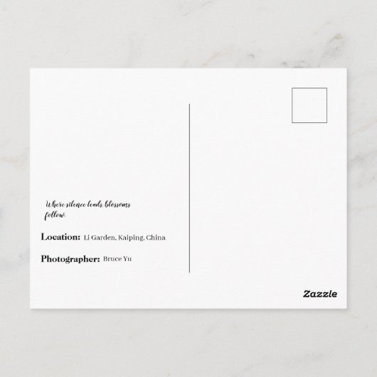 Li Garden Series - The Floral Path Briefkaart (Achterkant)