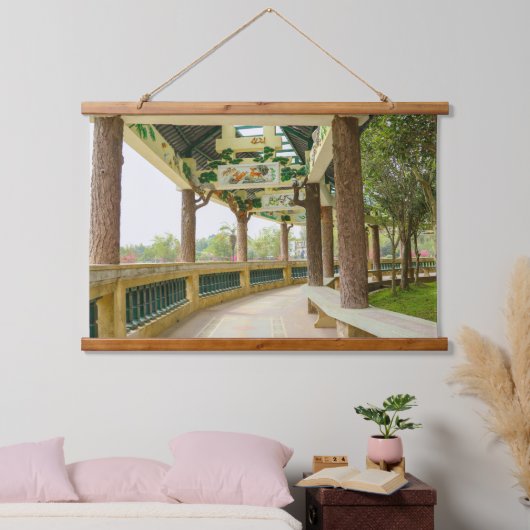 Li Garden Series: waar Natuur kunst ontmoet Hangend Wandkleed (Slaapkamer)