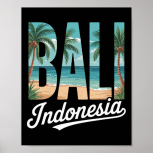 Li Indonesië Tropisch Strand Palmbomen En Oceaan A Poster