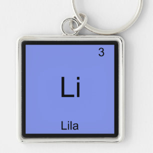 Li - Lila Chemie Element Symbool Naam T-shirt Sleutelhanger