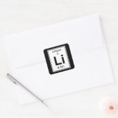 Li - lithium vierkante sticker (Envelop)