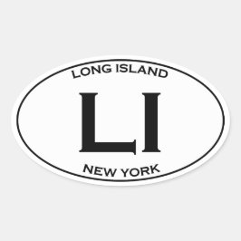 LI - Long Island Oval Logo Ovale Sticker